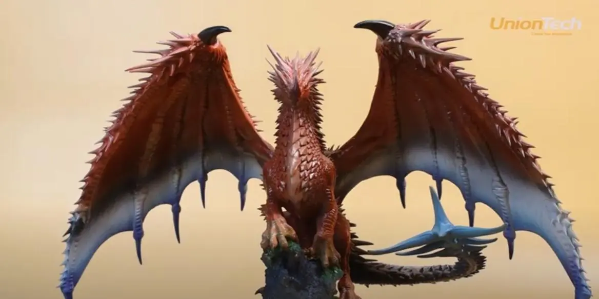 Figura de ação impressa em 3D | Dragão vermelho
