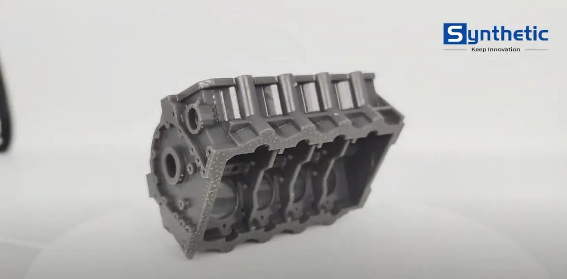 Amostra de impressão 3D usando resina sintética